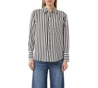 comma - Bluse braun|weiß - Gr. - 40