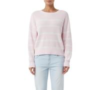 Strickpullover, Damen, Gr. M (38), light rose stripe, Strick, Obermaterial: 100% Baumwolle, COMMA CASUAL IDENTITY, casual, normal, Rundhals, Langarm Strickbündchen, Pullover, im Loose Fit (67368429-M)