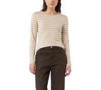 Gestreiftes Longsleeve mit dezentem Glitzergarn 42 beige|weiß 2175647.80G0.42