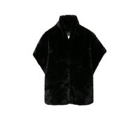 COMMA Gilet in Felloptik schwarz | L