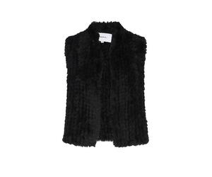 COMMA Gilet in Felloptik schwarz | XL