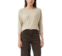 Comma Strickpullover Relaxed Fit Viskose-Mix Glitzergarn 3/4-Arm Beige Größe 46