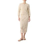 Häkel-Jacke im Boxy Fit mit floralem Muster creme 44