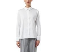 Comma Hemdbluse aus Baumwollpopeline mit Schmuckdetails Weiß Größe 44