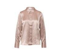 comma Hemdbluse mit verdeckter Knopfleiste in Taupe, Größe 46