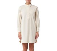 Comma Kleid Hemdblusenkleid aus Feincord Beige Größe 34