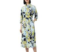 Hemdblusenkleid in Midilänge mit Bindegürtel blau|mehrfarbig 38