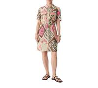 comma - Kleid mit Allover-Muster pink - Gr. - 36