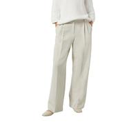Hochwertige Stoffhose mit Wide Leg und Detail am Bund beige 44