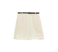 Comma Strukturierte Shorts aus Leinenmix mit geflochtenem Gürtel