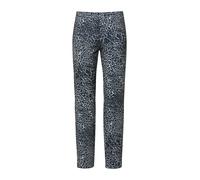 Leggings COMMA, Damen, Gr. 34, N-Gr, grau (grau, schwarz), Web, Obermaterial: 33% Polyester, 32% Viskose, 30% Polyamid, 5% Elasthan, bedruckt, casual, slim fit knöchellang, Hosen, mit All-Over Print (