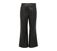 Comma Hose Schlaghose in Leder-Optik Damen Schwarz Größe 38