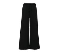 Stoffhose COMMA, Damen, Gr. 40, N-Gr, schwarz, Web, Obermaterial: 100% Baumwolle, unifarben, normal lang, Hosen Stoffhose, mit weitem Bein udn Kordelzug (75750069-40) schwarz