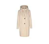 Kurzmantel, Damen, Gr. 42, beige, Flanell, Obermaterial: 100% Polyamid. Futter: 100% Polyamid, COMMA CASUAL IDENTITY, unifarben, casual, regular fit ca. Mitte Oberschenkel, Langarm gerader Abschluss,