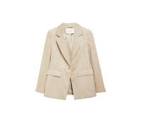 Comma Einreihiger Blazer aus Breitcord Beige Größe 44