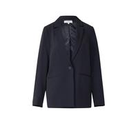 Jackenblazer COMMA, Damen, Gr. 38, navy, Web, Obermaterial: 97% Polyester, 3% Elasthan, unifarben, oversize Po-bedeckend, tiefer V-Ausschnitt, Blazer, Oversize-Blazer (30396915-38) navy