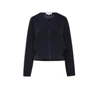 Boleroblazer COMMA, Damen, Gr. 40, navy, Web, Obermaterial: 97% Polyester, 3% Elasthan. Futter: 100% Polyester, unifarben, bequem hüftlang, Rundhals, Blazer, kurz, mit Reißverschluss (94801651-40) nav