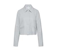 Comma Jackenblazer – kurze Jacke mit Hemdkragen & verdeckter Knopfleiste Damen Grau Gr. 38