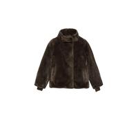 Plüschjacke COMMA, Damen, Gr. 40, braun, Web, Obermaterial: 100% Polyester. Futter: 55% Polyester, 45% Viskose, unifarben, relaxed fit, Bündchen, Jacken, Plüschjacke, mit Stehkragen (24895239-40) brau