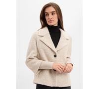 Kurzmantel COMMA, Damen, Gr. 40, beige (sand), Bouclu00e9, Obermaterial: 79% Polyacryl, 16% Wolle, 5% Polyester. Futter: 100% Polyester, unifarben, Strukturmuster, casual, regular fit taillenbedeckt, 