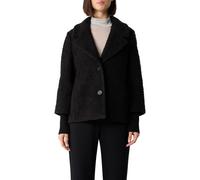 Comma Kurze Boucléjacke mit Rippbündchen und Reverskragen