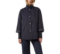 Comma Cape-Jacke Relaxed Fit mit Stehkragen und Rippbündchen Blau XS