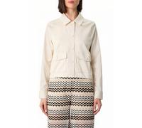 comma Regular Fit Blazer aus Baumwoll-Mix mit Pattentaschen in Beige, Größe 46