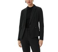 Comma Blazer Tailliert aus Viskosemix Schwarz Damen Größe 46