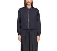 Blouson COMMA, Damen, Gr. 46, navy, Satin, Obermaterial: 54% Polyester, 46% Viskose, unifarben, regular fit normal, elastischer Bund, Jacken Blouson, mit elastischem Bund (79800535-46) navy