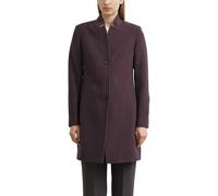 Kurzmantel COMMA, Damen, Gr. 34, bordeaux, Web, Obermaterial: 66% Polyester, 32% Viskose, 2% Elasthan. Futter: 100% Polyester, unifarben, tailliert knieumspielend, Mäntel Kurzmantel, Blazer-Mantel in