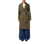 Trenchcoat COMMA, Damen, Gr. M (38), sea turtle, Web, Obermaterial: 100% Polyester. Futter: 55% Polyester, 45% Viskose, unifarben, normal 3/4-Länge, tiefer V-Ausschnitt, Mäntel, mit Bindegürtel (83678