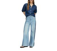 ANNA - Wide Leg Jeans mit High Rise und Kontraststreifen 38/REG blau 2177474.55Z7.38_REG