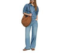 Mittelblau gewaschene Wide-Leg Denim mit tonalem Seiteneinsatz 44/REG blau 2178236.55Z7.44_REG