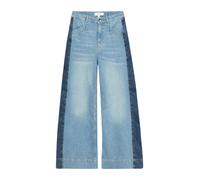 Wide-Leg-Denim mit High Rise und Kontraststreifen blau 36/REG