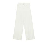 Weite Jeans COMMA, Damen, Gr. 36, N-Gr, weiß, Denim/Jeans, Obermaterial: 90% Baumwolle, 9% Polyester, 1% Elasthan, unifarben, weit lang, Jeans, mit Taschen (26171739-36) weiß