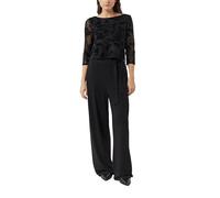 comma Jumpsuit mit U-Boot-Ausschnitt in Black, Größe 34