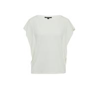 comma - Jersey-Shirt mit Volantärmeln weiß - Gr. - 42