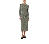 COMMA Jerseykleid mit All-Over-Print und Wickeldetail