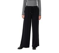 Jogger Pants, Damen, Gr. 42, N-Gr, schwarz, Web, Obermaterial: 49% Polyester, 45% Viskose, 6% Elasthan, COMMA CASUAL IDENTITY, unifarben, casual, weit lang, Hosen, unifarben, elastische, casual, mit K