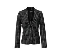 Jackenblazer COMMA Gr. 46, grau (grey, black) Damen Blazer (87766267-46) grey, black