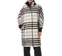 Comma Karierter Mantel mit Strick-Details