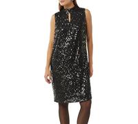 comma Knielanges Kleid mit Paillettenbesatz in Black, Größe 44