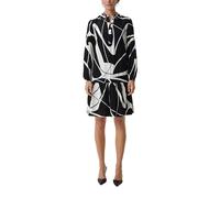 comma Knielanges Hemdblusenkleid aus Viskose in Black, Größe 34
