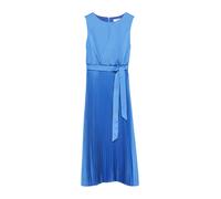 COMMA Midikleid mit Plisseefalten und Bindegürtel in Royal, Größe 44