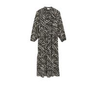 Stufenkleid aus Chiffon mit Animal-Print braun 44