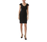 comma Knielanges Kleid mit V-Ausschnitt in Black, Größe 46