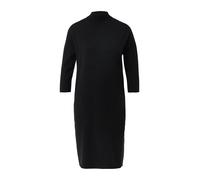 Strickkleid COMMA, Damen, Gr. 44, N-Gr, schwarz, Strick, Obermaterial: 80% Viskose, 20% Polyamid, unifarben, casual, regular fit knielang, 3/4-Ärmel gerader Abschluss, Kleider, mit überschnittenen Sch