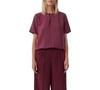 Comma Kurzärmelige Bluse mit Raffung und regulierbarem Saum