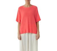 comma Kurzärmeliger Strickpullover im Relaxed Fit Koralle S