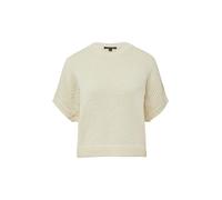 comma - Kurzarm-Pullover im Loose Fit aus Ajourstrick beige - Gr. - M